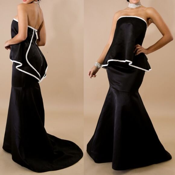 NEW L’ATISTE Strapless Mermaid Dress Prom Homecoming Tuxedo Ball Gown - Picture 2 of 10